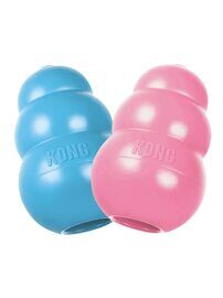 KONG Puppy игрушка для щенков классик M 8х5 см средняя цвета в ассортименте: розовый, голубой