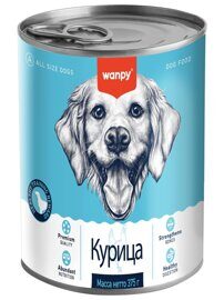 Wanpy Dog Консервы для собак из Курицы, 375 г