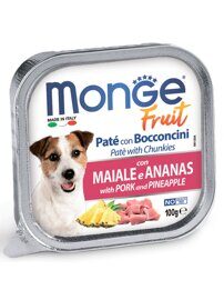 Monge Dog Fruit консервы для собак свинина с ананасом 100г