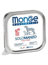 Monge Dog Monoprotein Solo консервы для собак паштет из говядины 150г