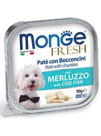 Monge Dog Fresh консервы для собак треска 100г